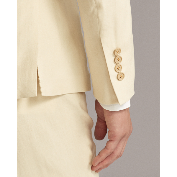 Tan Hadley Silk-Linen Suit Jacket Purple Label 8