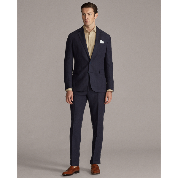 Navy Hadley Silk-Linen Suit Jacket Purple Label 4