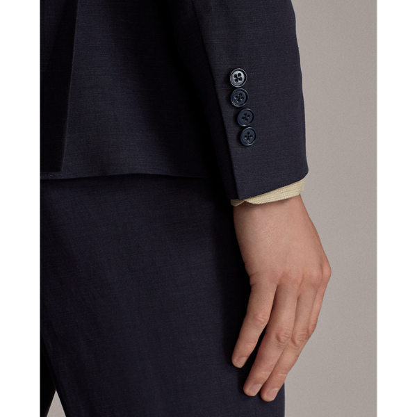 Navy Hadley Silk-Linen Suit Jacket Purple Label 6