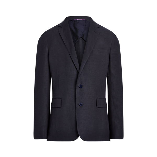 Navy Hadley Silk-Linen Suit Jacket Purple Label 2