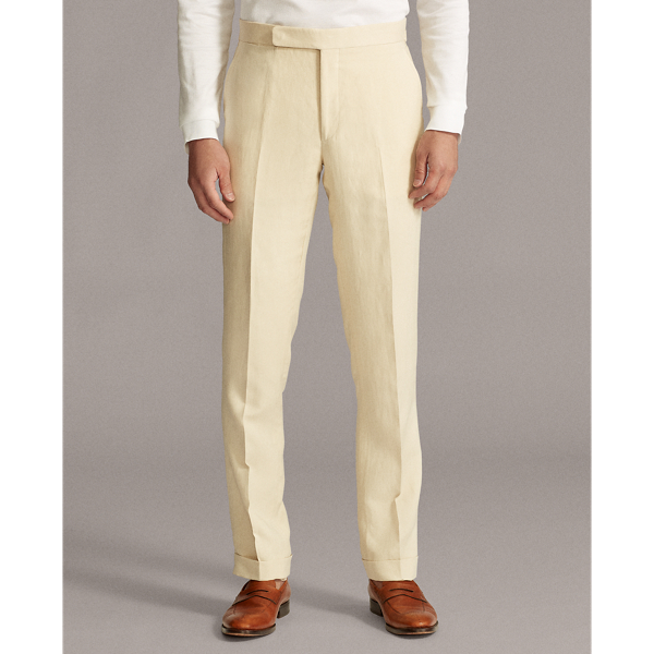 Tan Silk-Linen Suit Trouser Purple Label 4