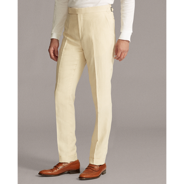 Tan Silk-Linen Suit Trouser Purple Label 5