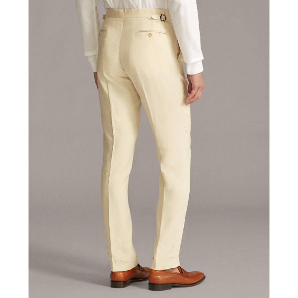Tan Silk-Linen Suit Trouser Purple Label 6