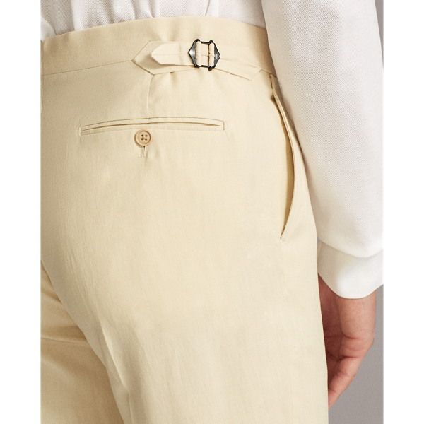 Tan Silk-Linen Suit Trouser Purple Label 7