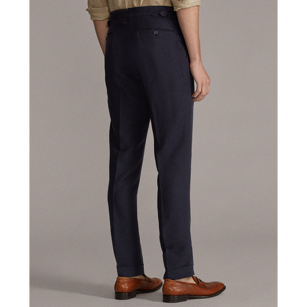 Navy Silk-Linen Suit Trouser Purple Label 5