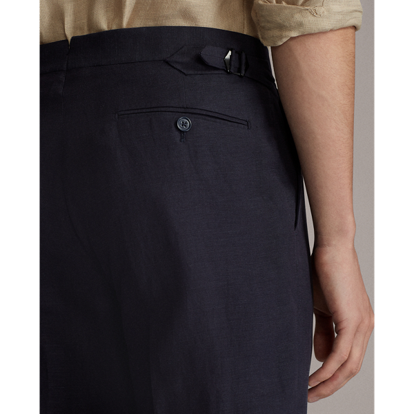Navy Silk-Linen Suit Trouser Purple Label 6