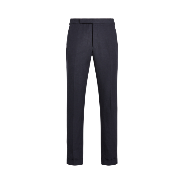 Navy Silk-Linen Suit Trouser Purple Label 2