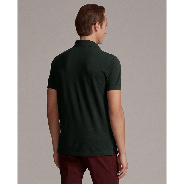 Dark Racing Green Wool Pique Polo Shirt Purple Label 5
