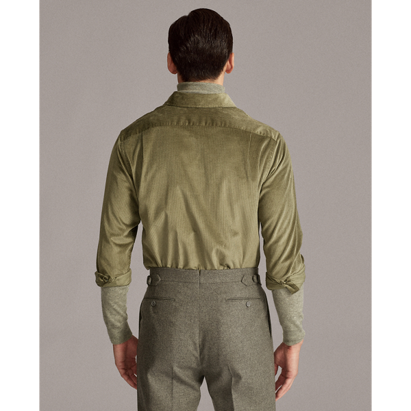 Washed Sage Fine-Wale Corduroy Shirt Purple Label 6