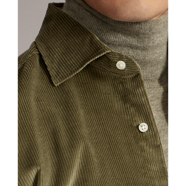 Washed Sage Fine-Wale Corduroy Shirt Purple Label 8