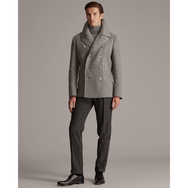 Light Grey Royston Wool-Blend Peacoat Purple Label 4