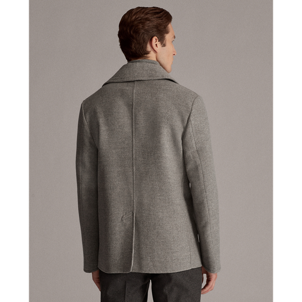 Light Grey Royston Wool-Blend Peacoat Purple Label 6