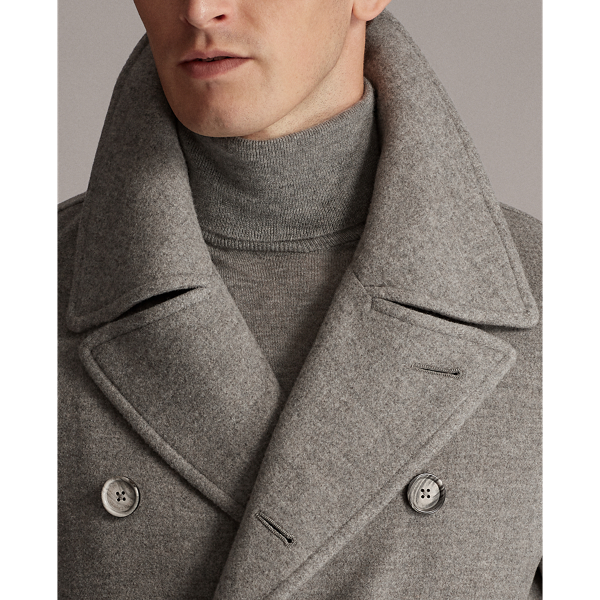 Light Grey Royston Wool-Blend Peacoat Purple Label 7