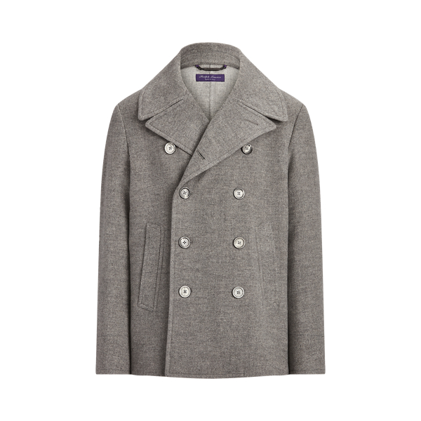 Light Grey Royston Wool-Blend Peacoat Purple Label 2