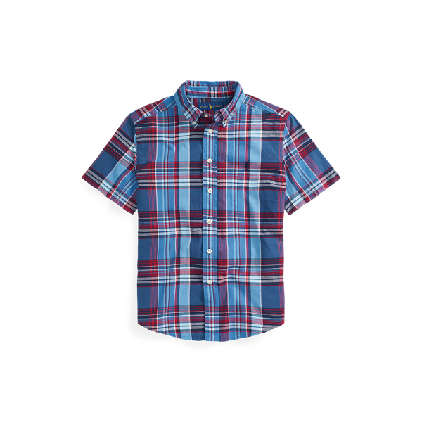 Cotton Madras Shirt Boys 6-14 Years em 1