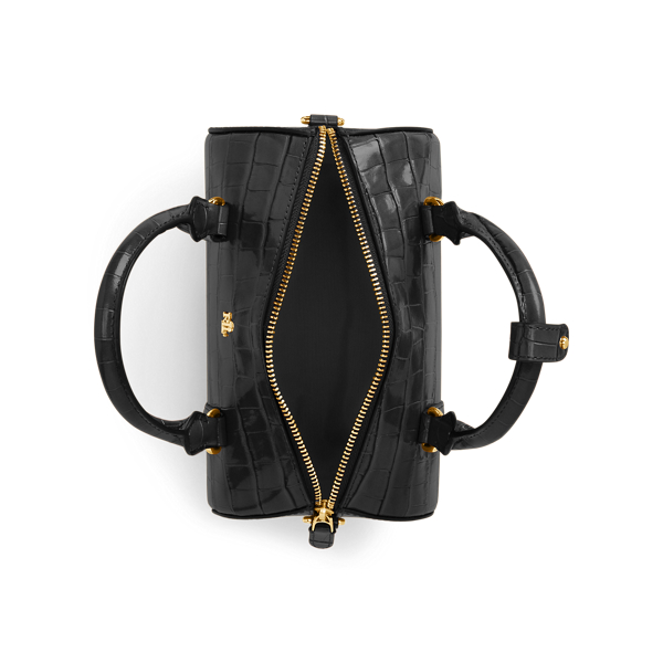 Black Leather Small Satchel Lauren 4