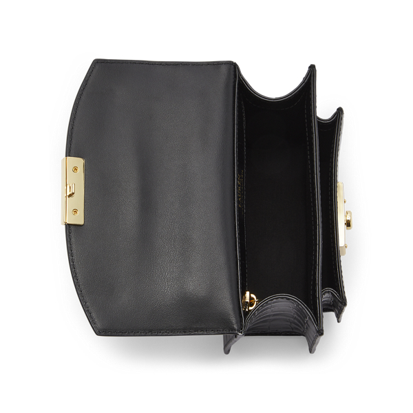 Black Leather Small Beckett Satchel Lauren 4