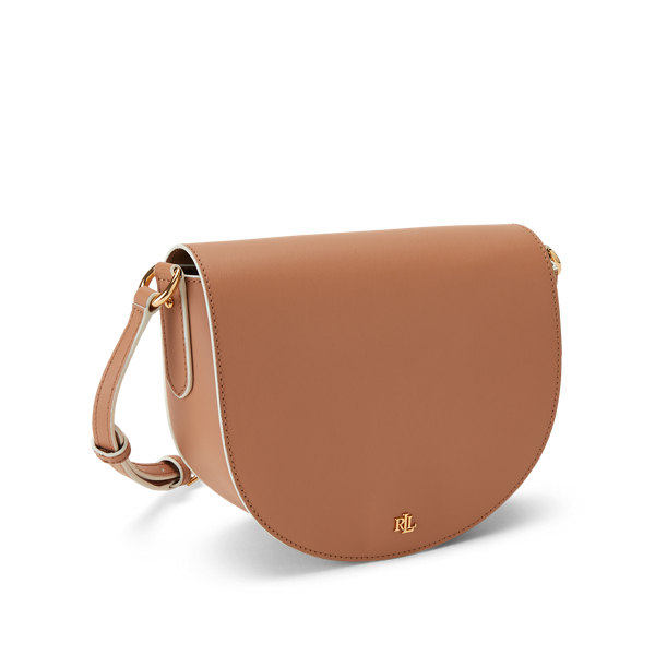 Nude/Vanilla Leather Medium Crossbody Lauren 2