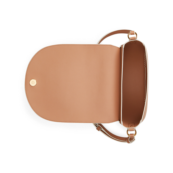 Nude/Vanilla Leather Medium Crossbody Lauren 4