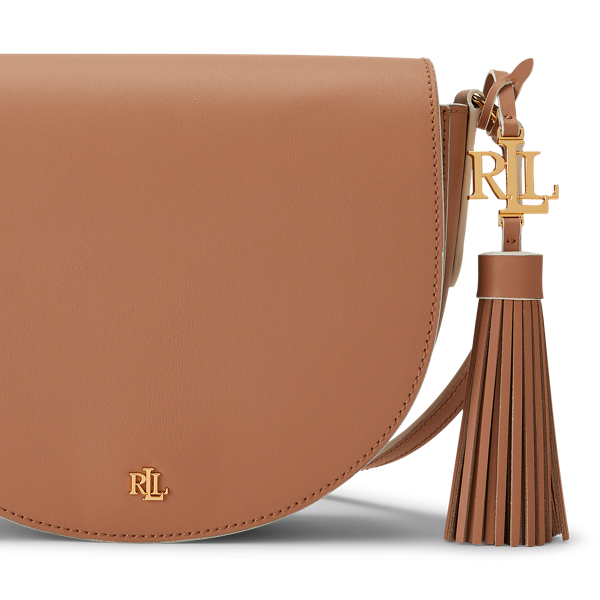 Nude/Vanilla Leather Medium Crossbody Lauren 5