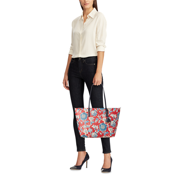 Maupiti Floral Vegan-Leather Keaton Tote Lauren 6