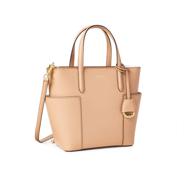 Nude/Nude Leather Mini Carlyle Tote Lauren 2