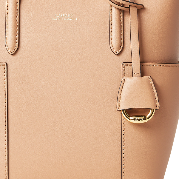 Nude/Nude Leather Mini Carlyle Tote Lauren 5