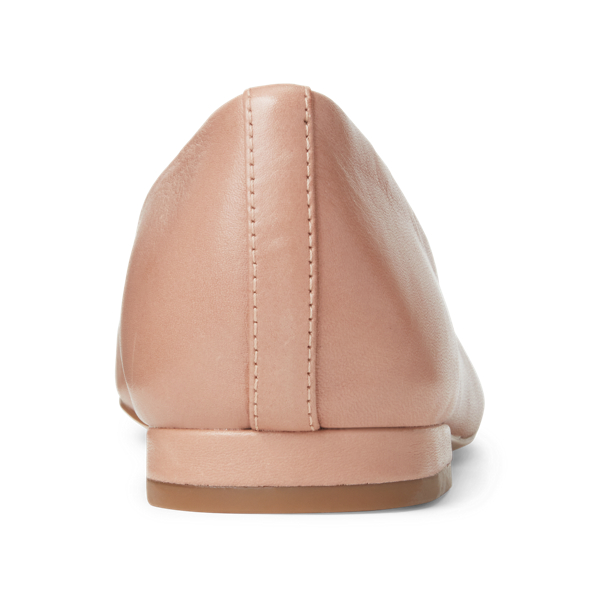 Gaines Leather Flat Lauren em Nude/Nude 3