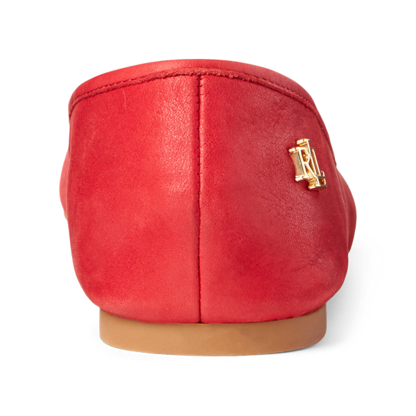 Lauren Red Jayna Leather Flat Lauren 3