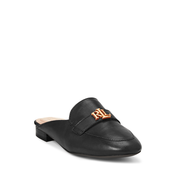 Black Leather Slip-On Loafer Lauren 2