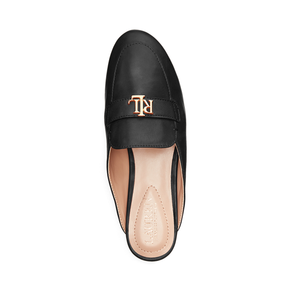 Black Leather Slip-On Loafer Lauren 4