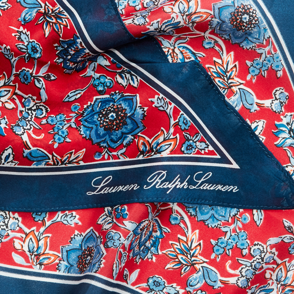 Orient Red Lisa Silk Scarf Lauren 3