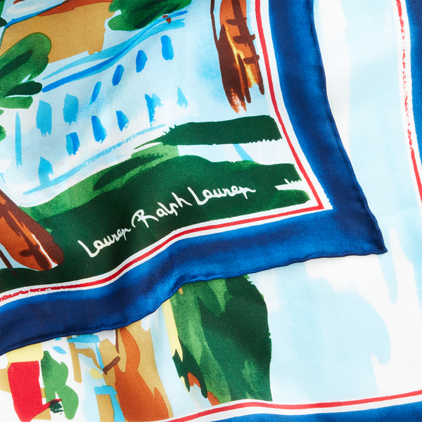 Pale Turquoise Natalie Silk Twill Scarf Lauren 3