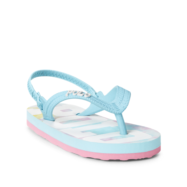 Pink & Blue Camino Logo-Print Flip-Flop Toddler 2