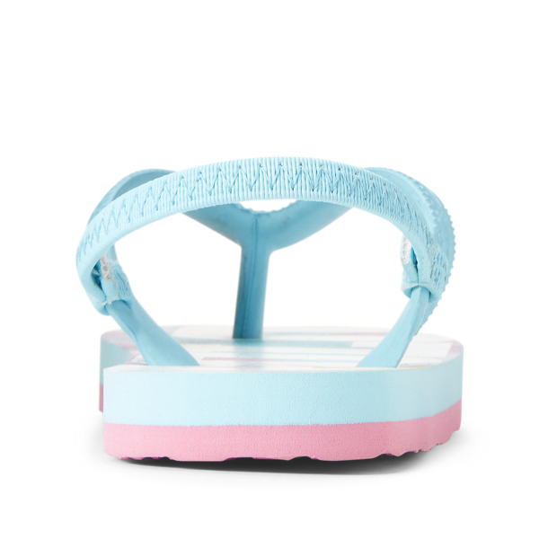 Pink & Blue Camino Logo-Print Flip-Flop Toddler 3