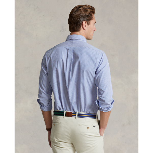 Chemise ray&eacute;e coupe ajust&eacute;e Polo Ralph Lauren en Blue/White Hairline 5