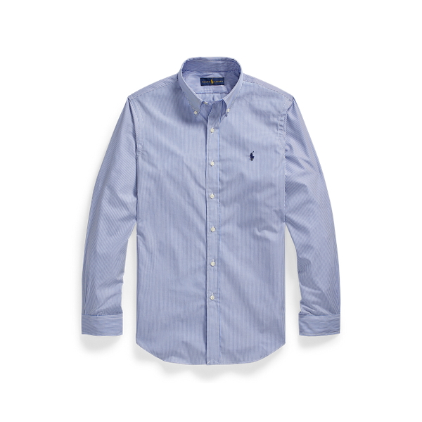Chemise ray&eacute;e coupe ajust&eacute;e Polo Ralph Lauren en Blue/White Hairline 2