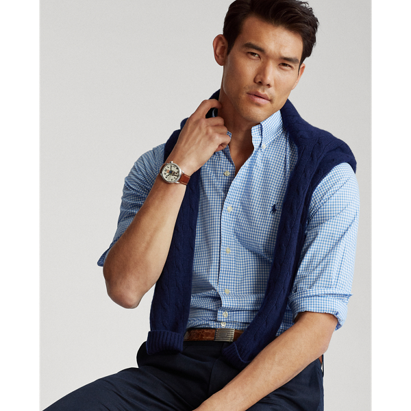 Custom-Fit-Hemd mit Karomuster Polo Ralph Lauren in Blue/White Check 6