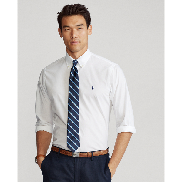 Ralph lauren white poplin shirt on sale