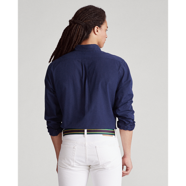 Cruise Navy Slim Fit Peached Poplin Shirt Polo Ralph Lauren 4