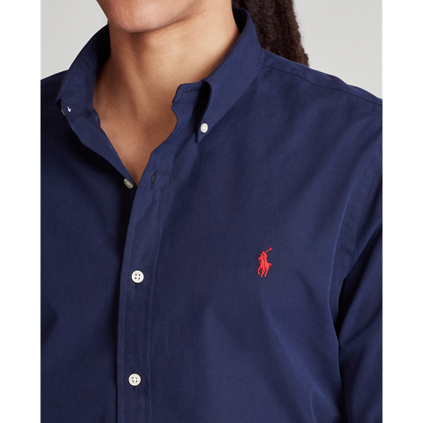 Cruise Navy Slim Fit Peached Poplin Shirt Polo Ralph Lauren 5
