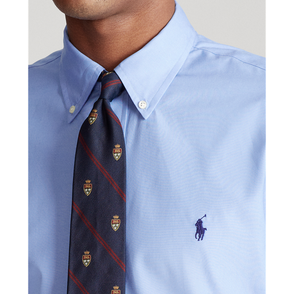Blue Sky/White Slim Fit Peached Poplin Shirt Polo Ralph Lauren 5
