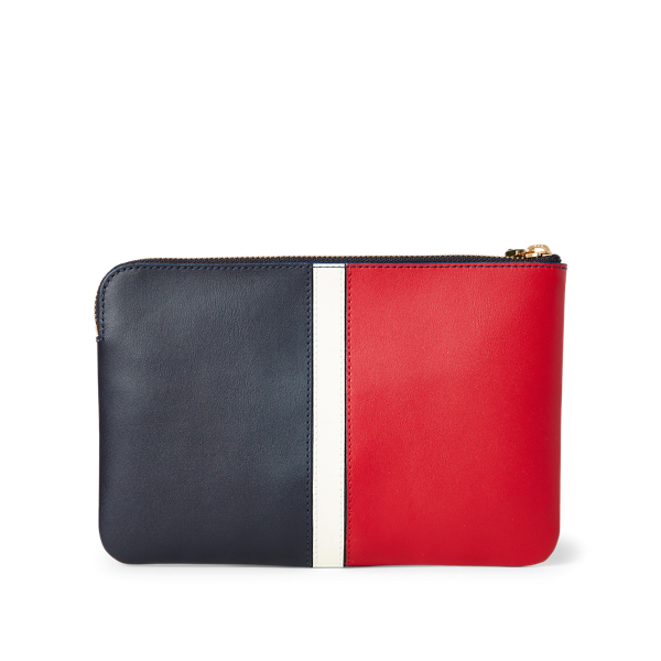 Lauren Navy - Red/Van Color-Blocked Leather Pouch Lauren 2