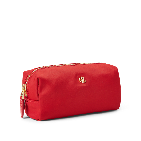 Rl Red Nylon Zip Pouch Lauren 2