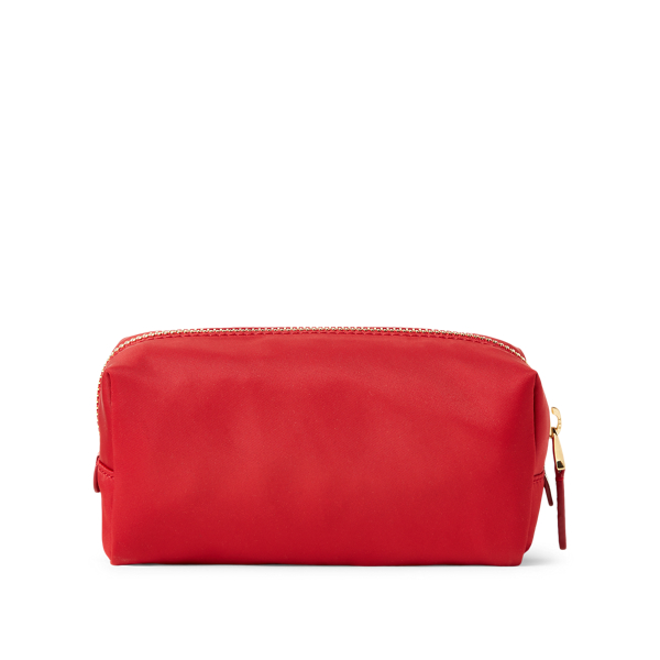 Rl Red Nylon Zip Pouch Lauren 3