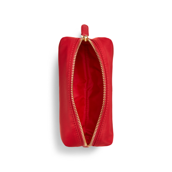 Rl Red Nylon Zip Pouch Lauren 4