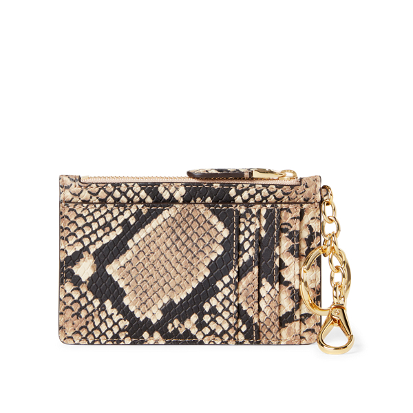 Nude Python-Print Zip Card Case Lauren 2