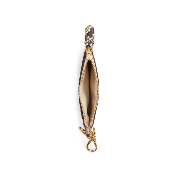 Nude Python-Print Zip Card Case Lauren 3