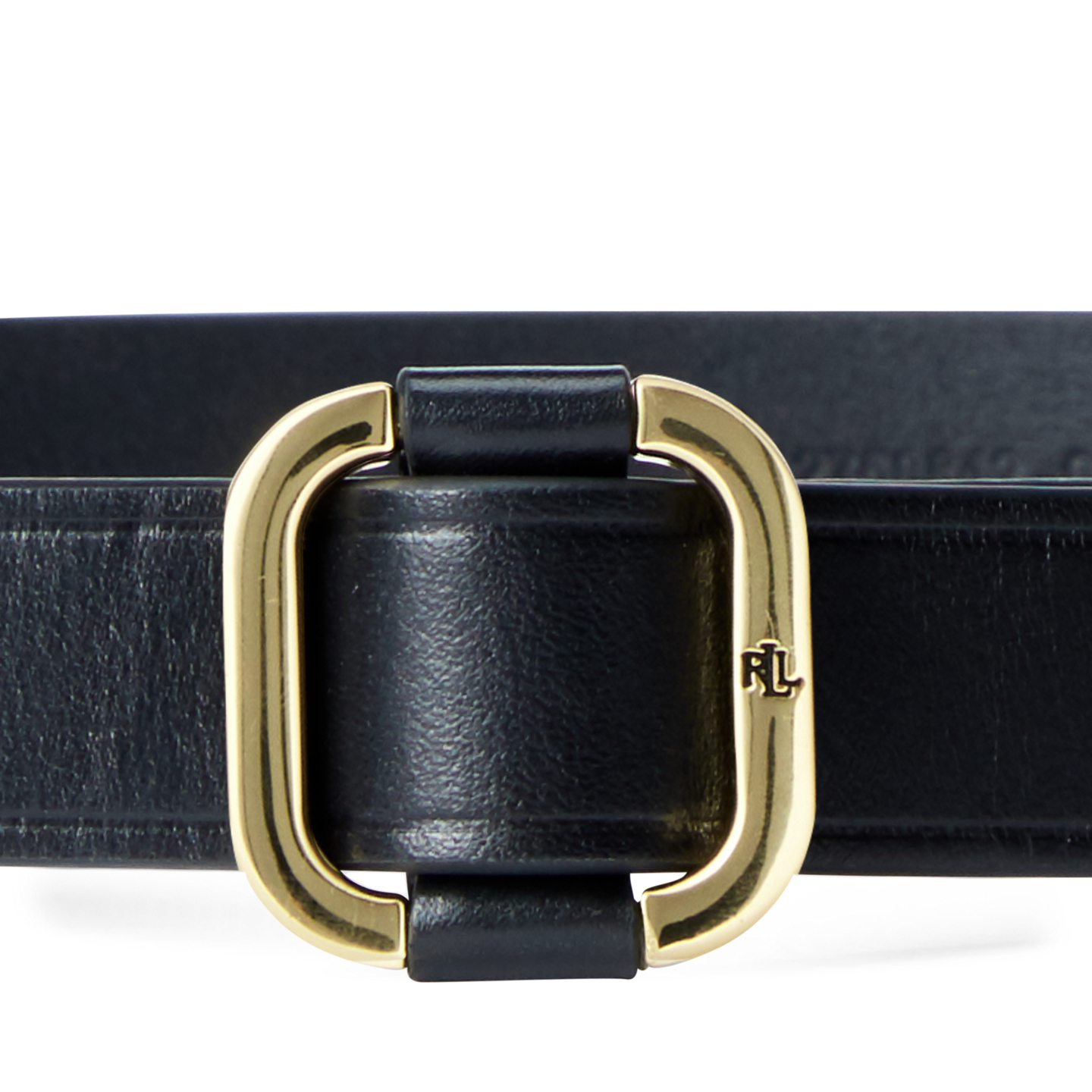 Женский ремень Ralph Lauren Leather Slide Buckle, цвет: Чёрный — фото 1