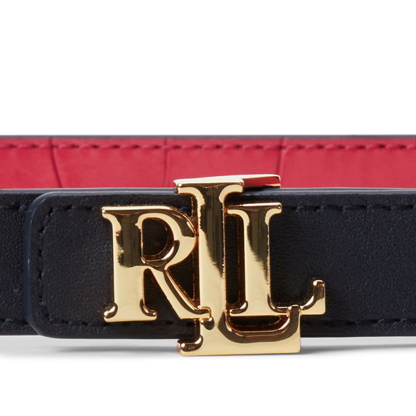 Ruby/Lauren Navy Reversible Leather Belt Lauren 2